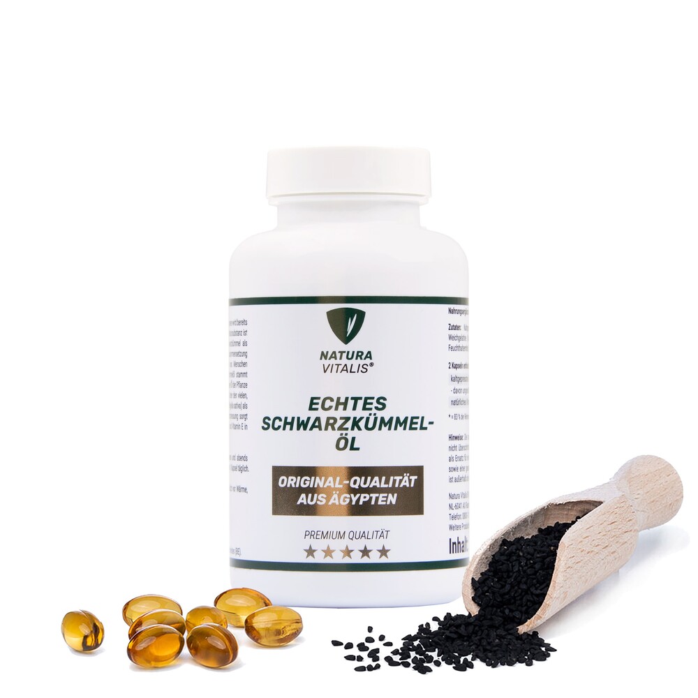 NATURA VITALIS Original ägyptisches Schwarzkümmelöl - 60 Softgels