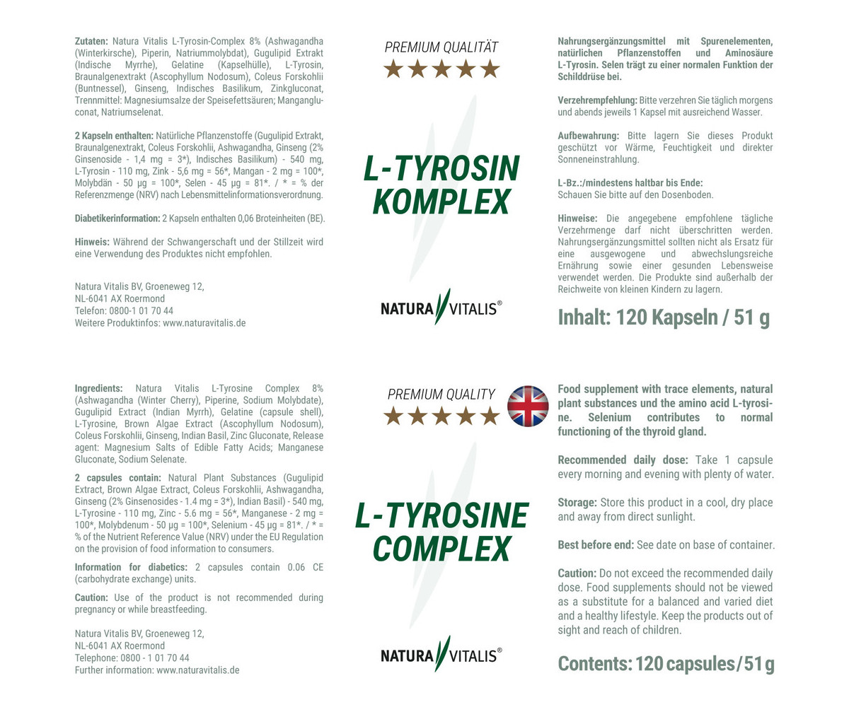 1905_L-Tyrosin-Complex_120-Kapseln_LMIV_neu L-Tyrosin Complex - 120 Kapseln