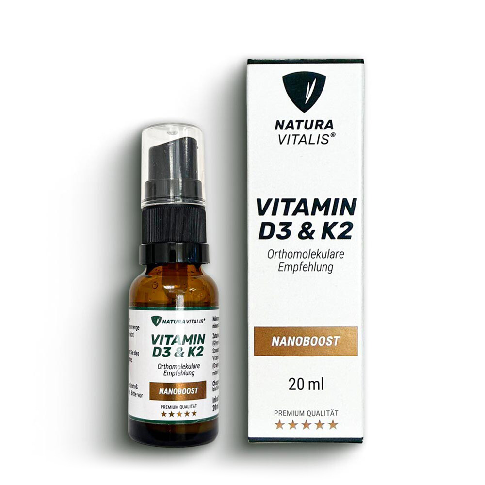 NATURA VITALIS NanoBoost Vitamin D3 + K2 - 20ml - mit NVCC®-Technologie
