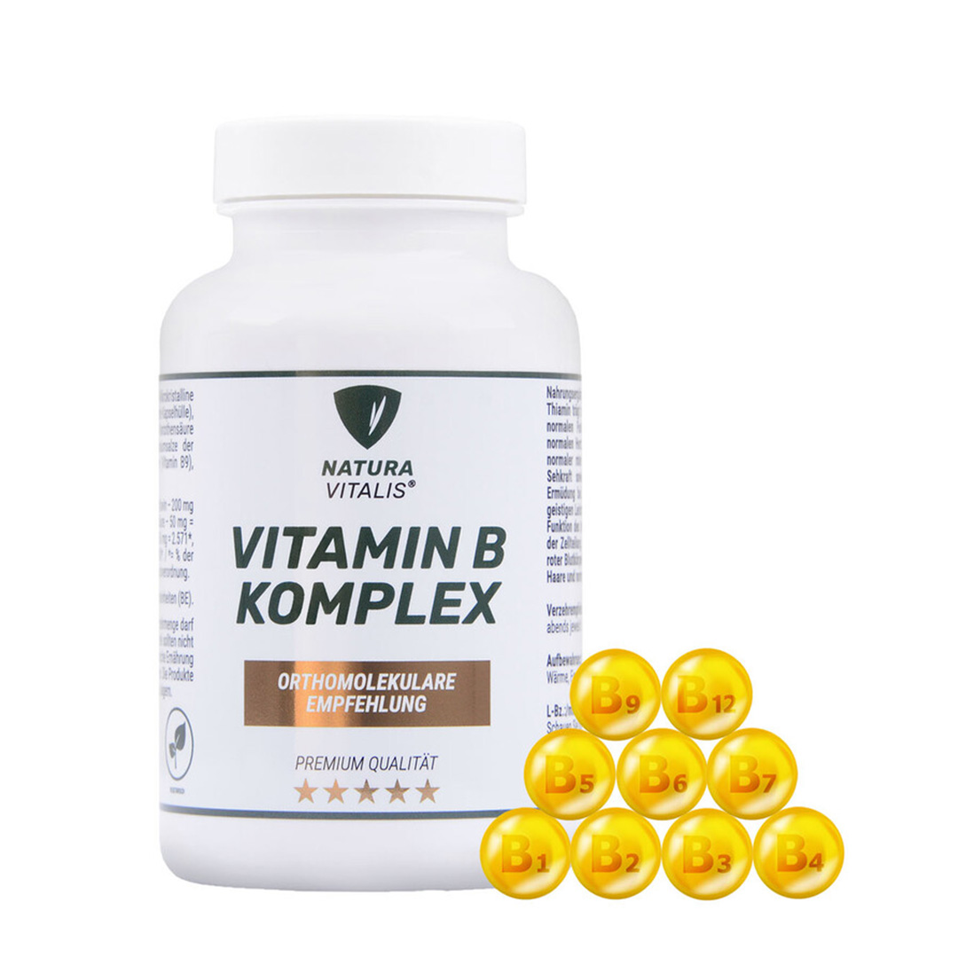 NATURA VITALIS Vitamin B Komplex - HOCHDOSIERT - 120 Kapseln NATURA VITALIS Vitamin B Komplex - HOCHDOSIERT - 120 Kapseln