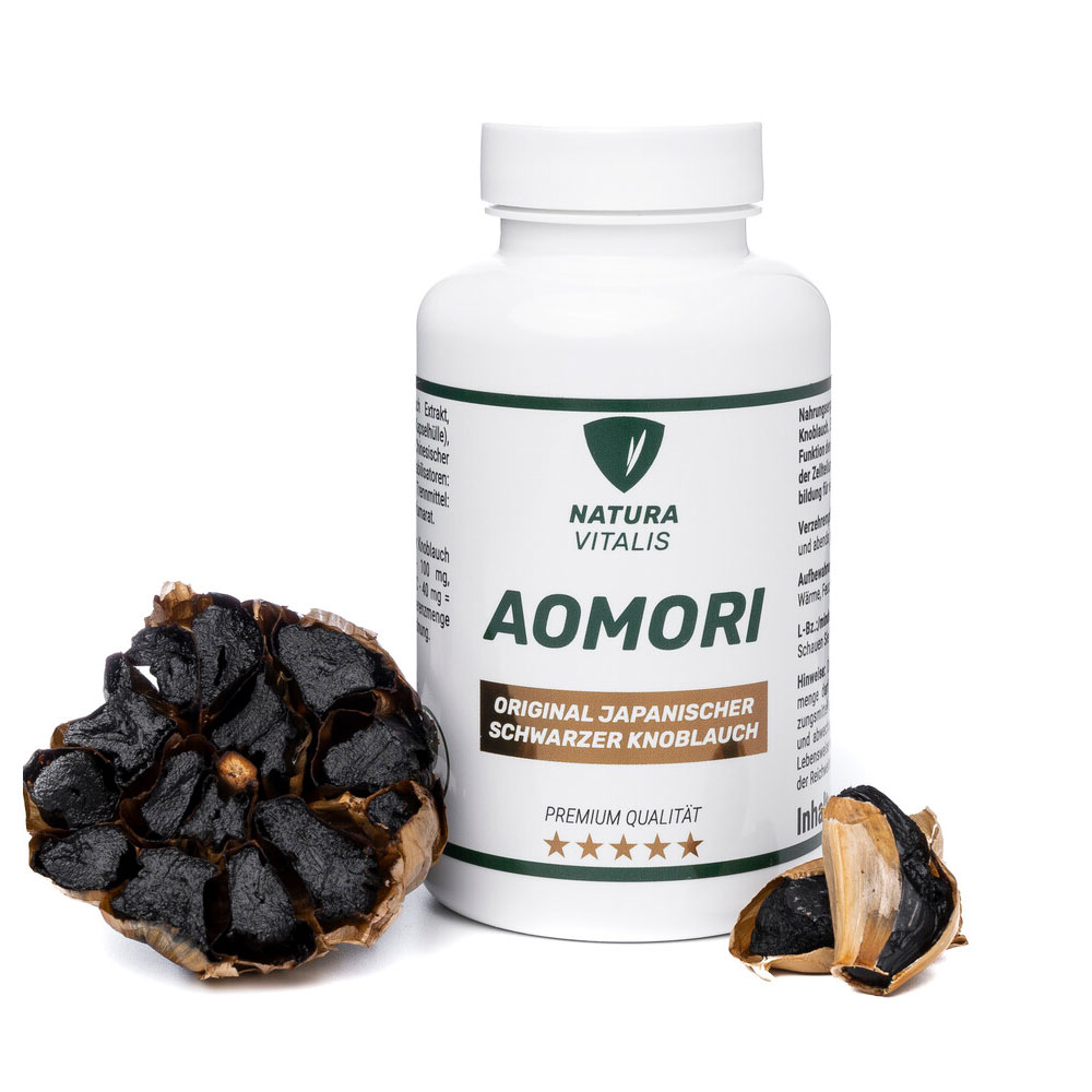 Natura-Vitalis-Aomori-Schwarzer-Knoblauch NATURA VITALIS Aomori - 120 Kapseln