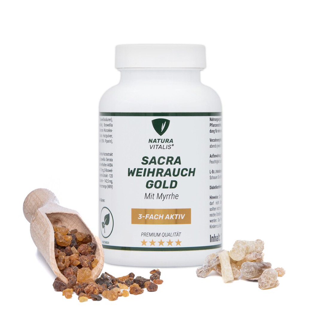 NATURA VITALIS Sacra Weihrauch GOLD - 120 Kapseln