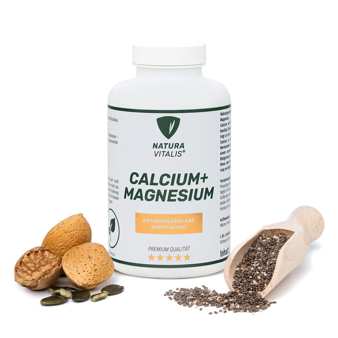 NATURA VITALIS Calcium + Magnesium - HOCHDOSIERT - 240 Presslinge