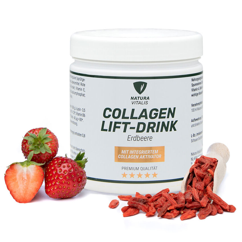 Natura-Vitalis-Collagen-Lift-Drink-Erdbeere-300g NATURA VITALIS Collagen-Lift-Drink Erdbeere - 300g